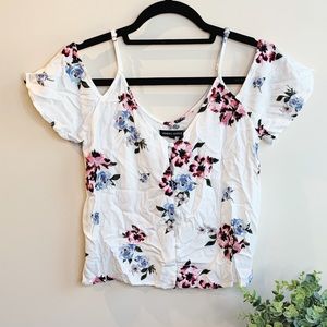 [Kendall & Kylie] floral crop top